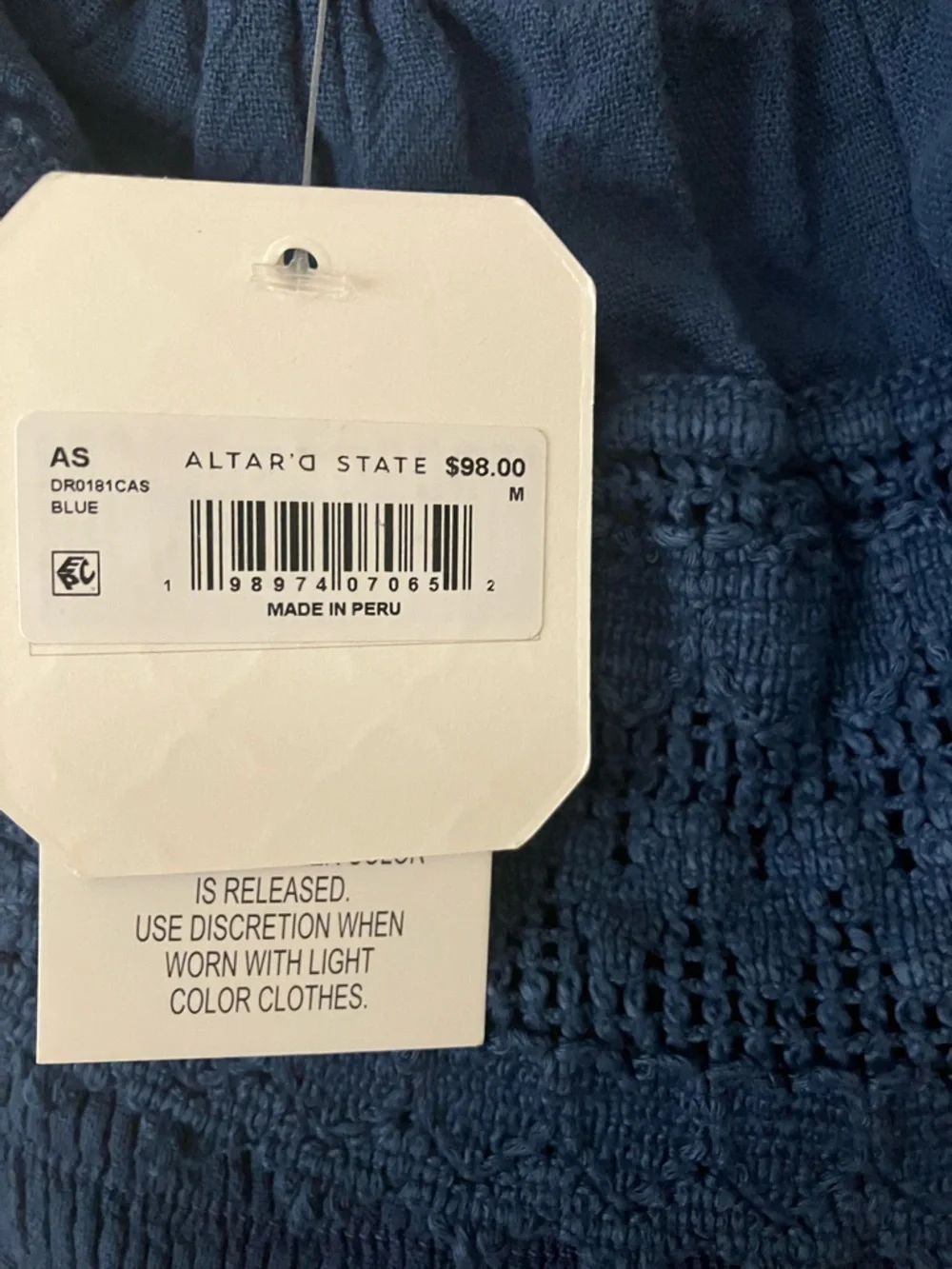 Altar'd State Navy Tiered Off the Shoulder Ruffled Maxi Dress (Becca): M - Picture 8 of 9